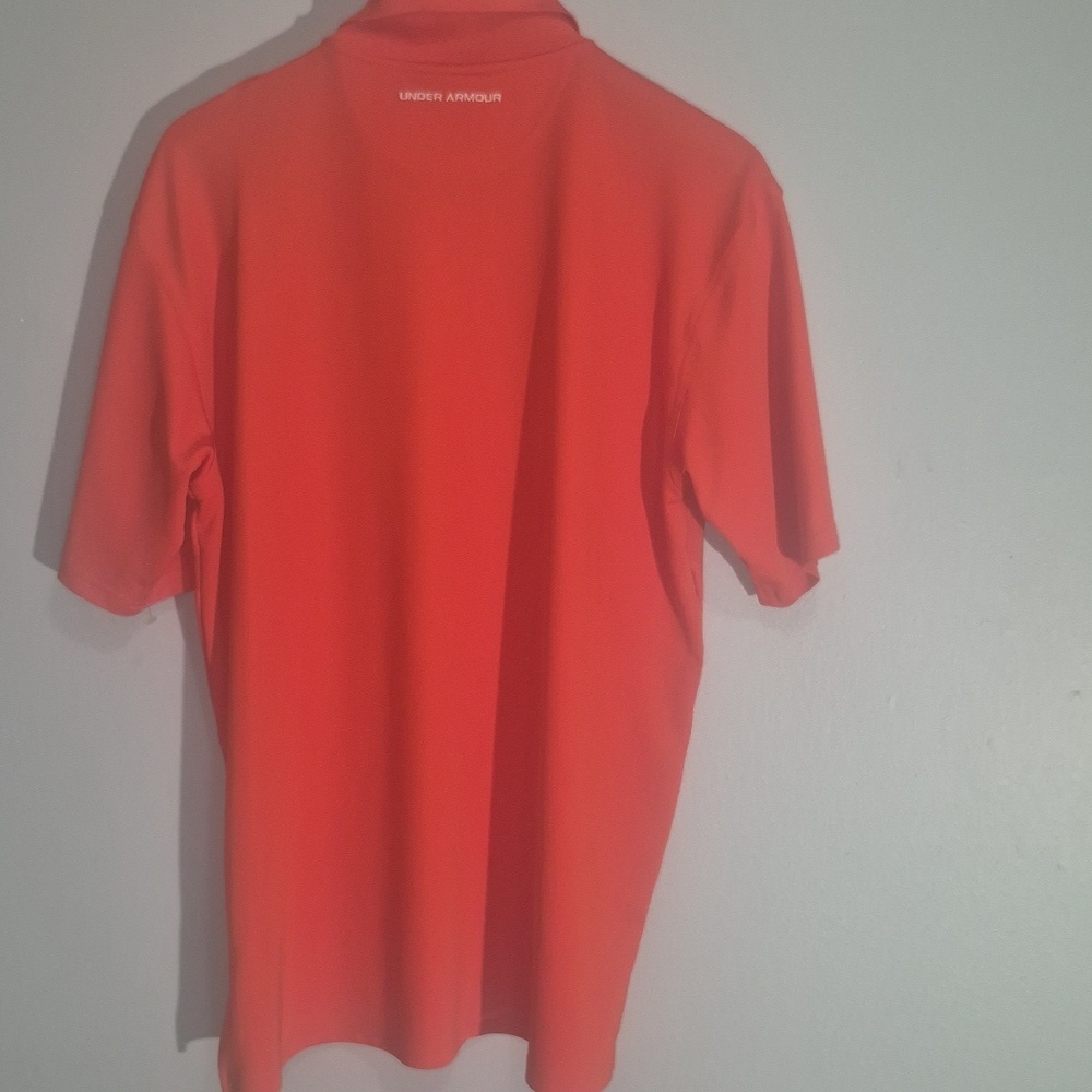 Auburn Golf Polo Men's Medium Under armour Loose Orange Medium - Picture 7 of 8